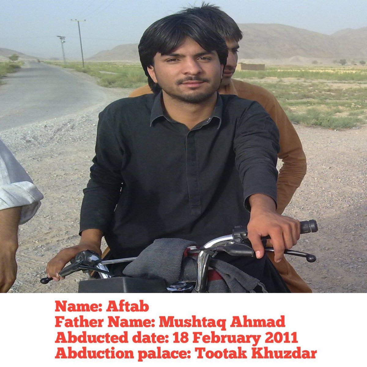 MahrangBaloch_'s tweet photo. Aftab Baloch and Waseem Baloch victims of #EnforcedDisappearances their where abouts remain unknown from the last 11 years. 
#EndEnforcedDisappearances https://t.co/dQHv09Z7be