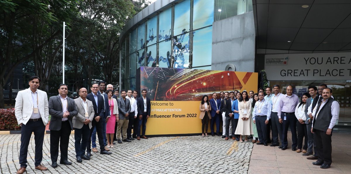gangadharansind's tweet image. Wonderful interactions with our customers at the #SAPMaxAttention Influencer Forum 2022 at @saplabsindia Bangalore campus. 
@SAP #ecosystem