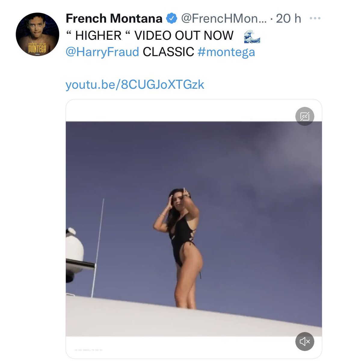 audreybouette's tweet photo. I am on « Higher » video out Now 🔥 #FrencHMontana #HarryFraud #Higherfrenchmontana https://t.co/P8164lHNGa