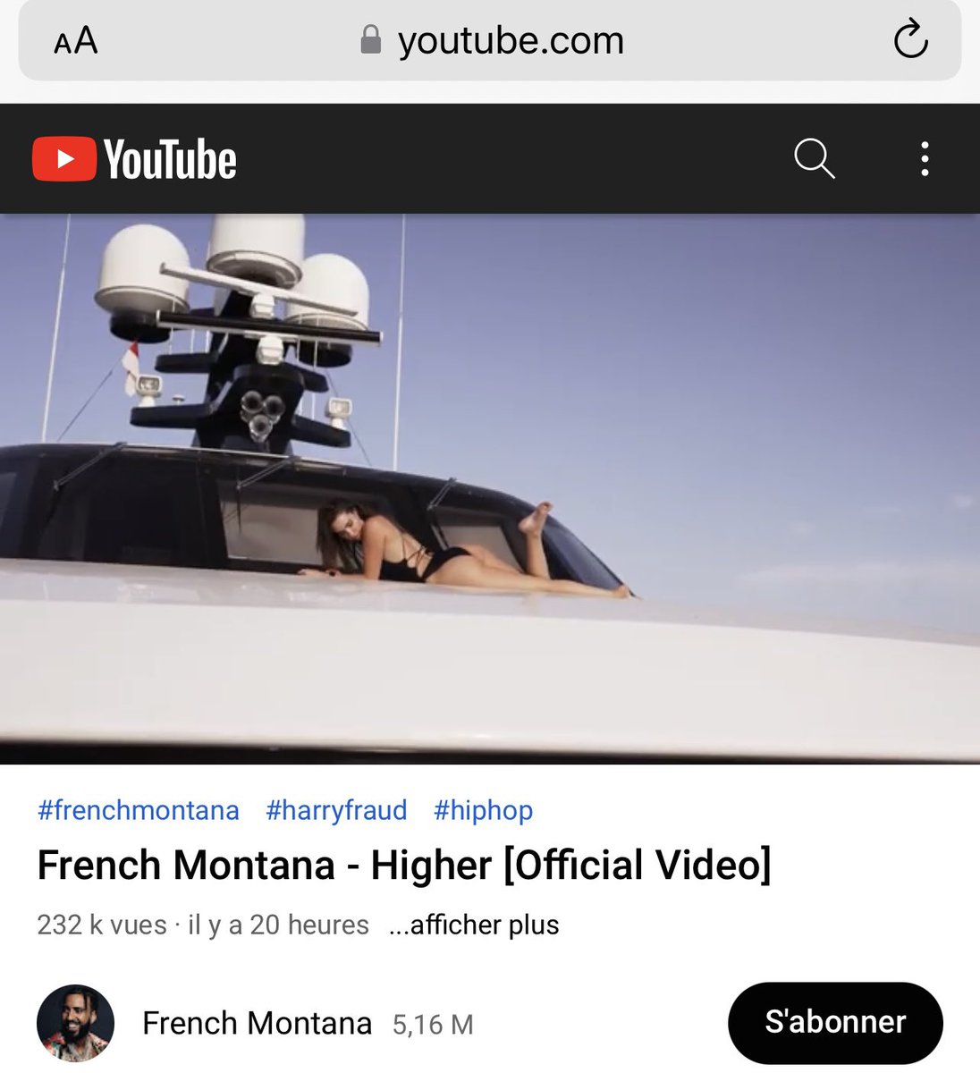 audreybouette's tweet photo. I am on « Higher » video out Now 🔥 #FrencHMontana #HarryFraud #Higherfrenchmontana https://t.co/P8164lHNGa