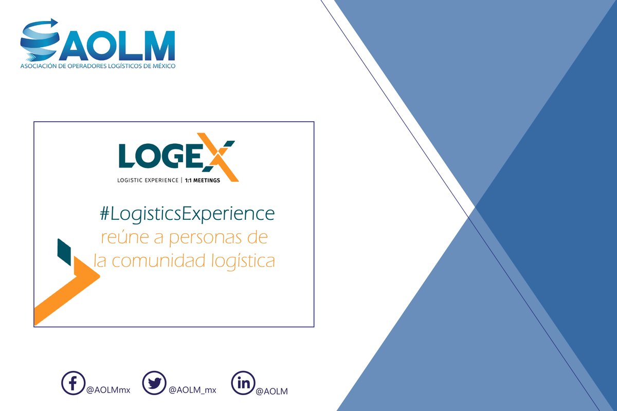 AOLM_Mx's tweet photo. #LOGEX está muy cerca.
 🗓️ Del 6 al 8 de septiembre asistiremos a esta #LogisticsExpierience https://t.co/wjY4KT9X2x