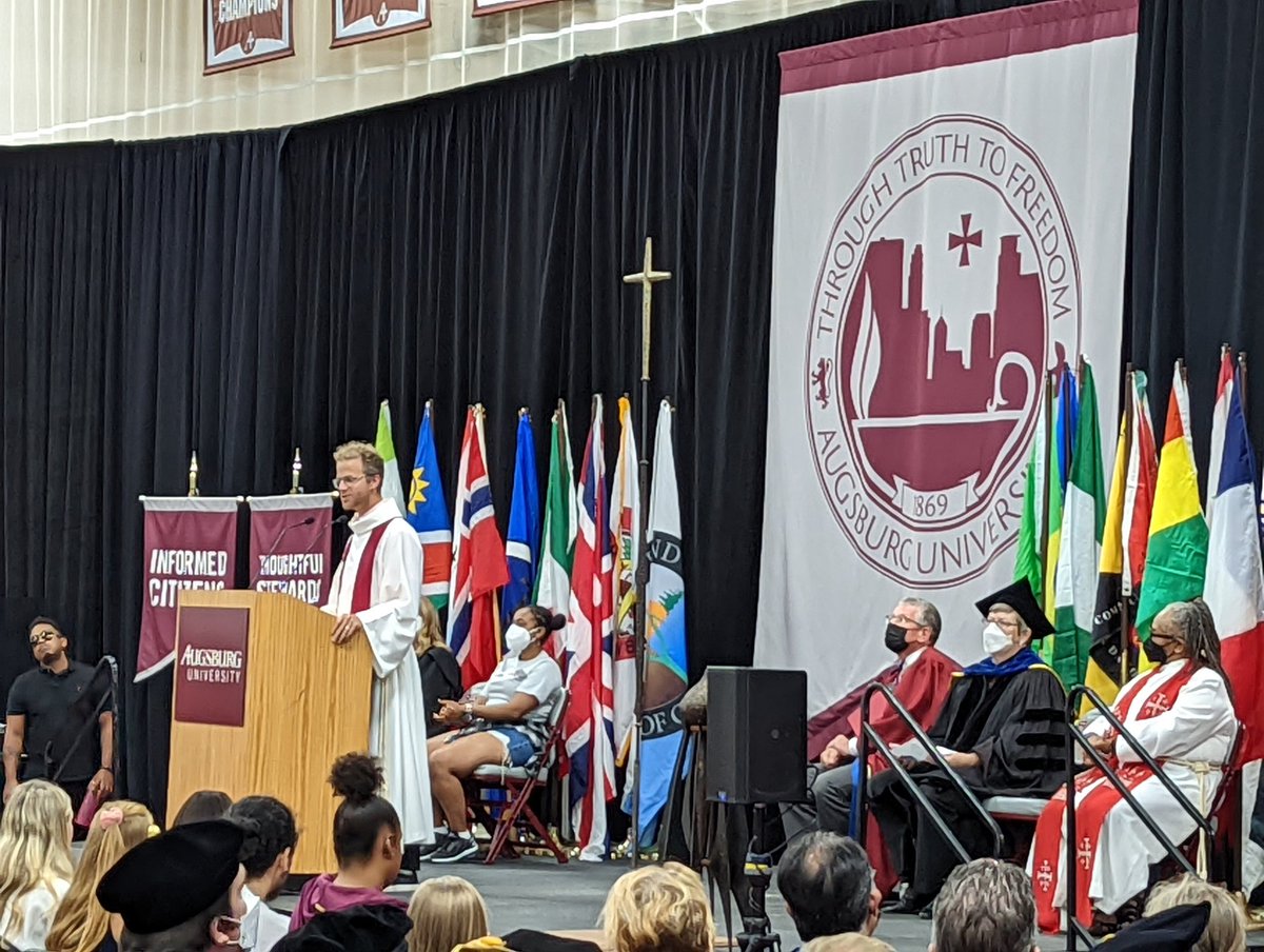 AugsburgAuggies's tweet photo. Welcome to more than 1,000 new Auggies for the 2022-23 school year! We start the year with the Augsburg University Opening Convocation at Si Melby Hall. #AuggiePride https://t.co/rOsodWUpkC