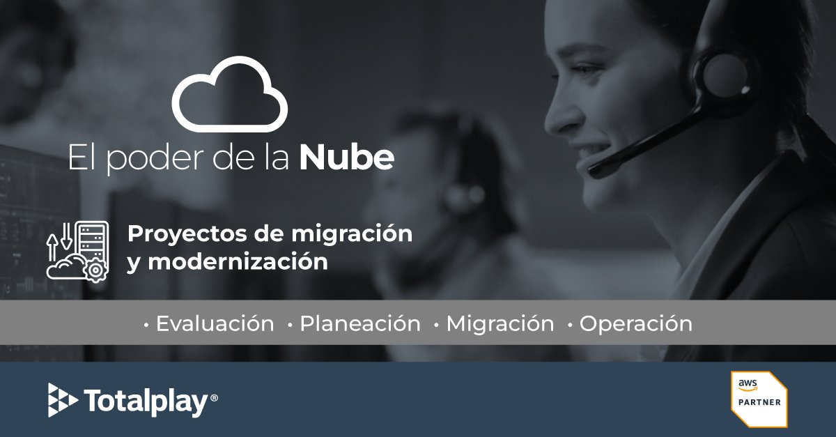 TotalplayEmp's tweet image. La  unidad empresarial y de gobierno de Totalplay y AWS te ofrecen proyectos integrales de migración y modernización de aplicaciones e infraestructura a partir de servicios de consultoría. ¿Estás listo para innovar tu empresa con el #PoderDeLaNube? ☎️ Contáctanos al 800 188 0002.