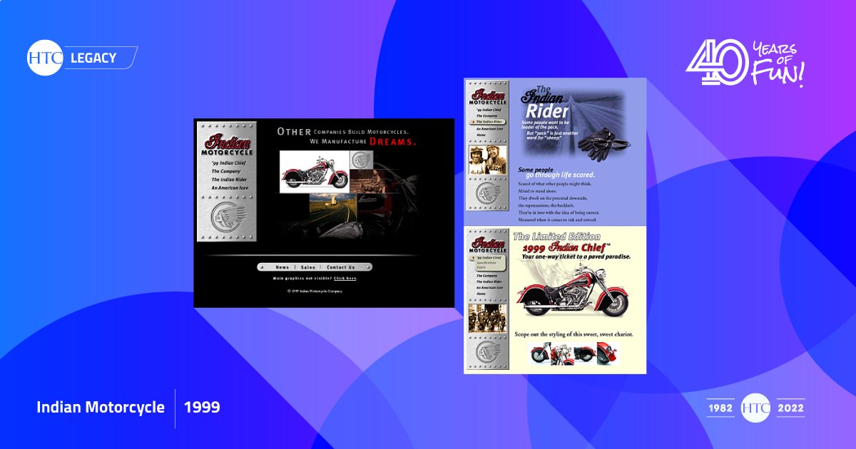HTCWebSolutions's tweet photo. After a 25 year absence, we relaunched the classic Indian Chief motorcycle with a fully-loaded website that included its iconic sound 🏍️
#IndianMotorcycle #IndianChiefMotorcycle #webdesign #adagency #webmarketing #HTC #40YearsofFun https://t.co/zUV0DdLe3s