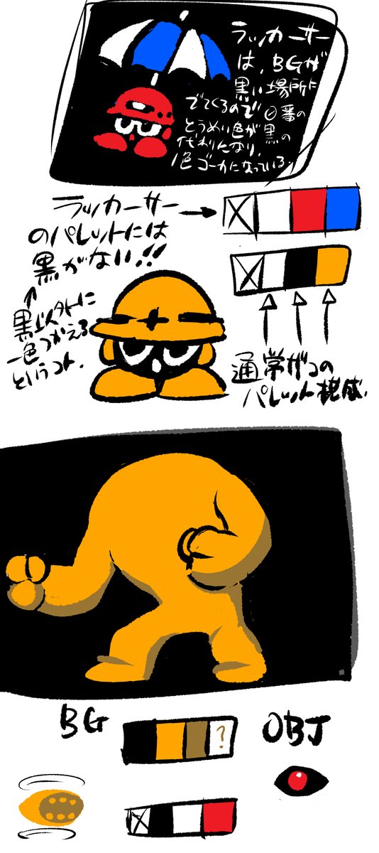 @YouTube おわれり

画像は作画配信中のらくがき
「ファミコンで背景が黒い時があるがハードの限界ですか」という問いに
「一色浮いて通常より多い色数で描くことができる工夫」
というお答えをしました

ラッカーサ-は凄い

色数の説明ならイエローデビルよりもメカドラゴンとかの方がわかりやすかったかも 