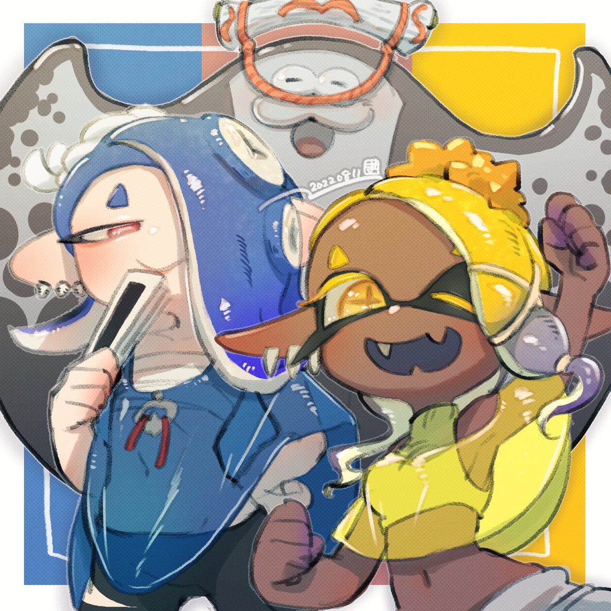 #今月描いた絵を晒そう 
創作!スプラ!ff14!ff14! 