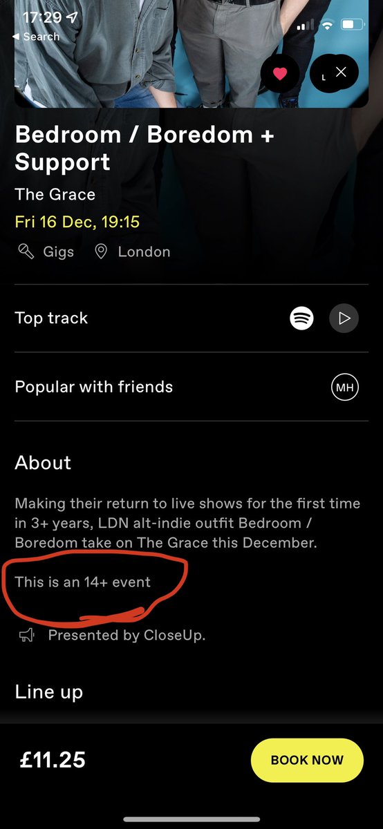 Fixed a little typo - our gig in December is 14+! Link in bio 🦕 x