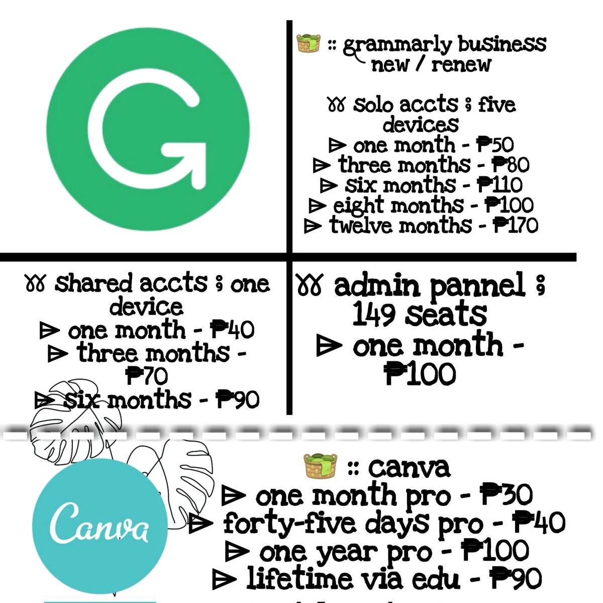 Gurei_1111's tweet photo. May pagbabago po sa pricelist ng Spotify. Check also the PL of other premium accounts below 👇 https://t.co/4ivgFENVzn