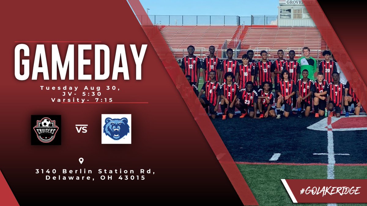 It's almost time to face Olentangy Berlin tonight! Come make the trip and be our 12th man against this fierce opponent. @GMHS_IGTBAC_GM  <a href="/GMschools/">Groveport Madison Schools</a>