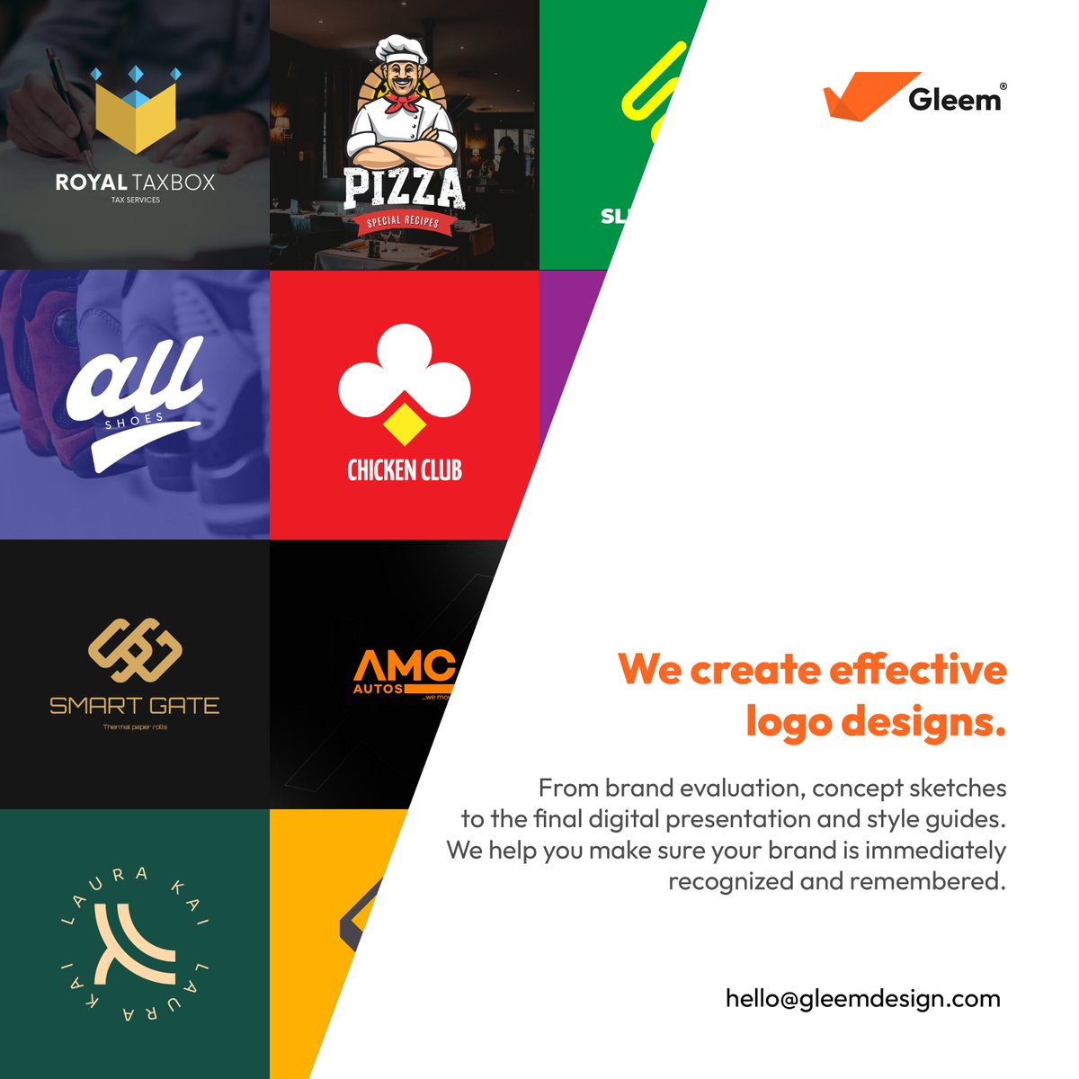 GleemDesign's tweet photo. We don't just design logos, we make them effective.
#branding #brandingagency #logodesign #logo https://t.co/tn0fCTWXKG