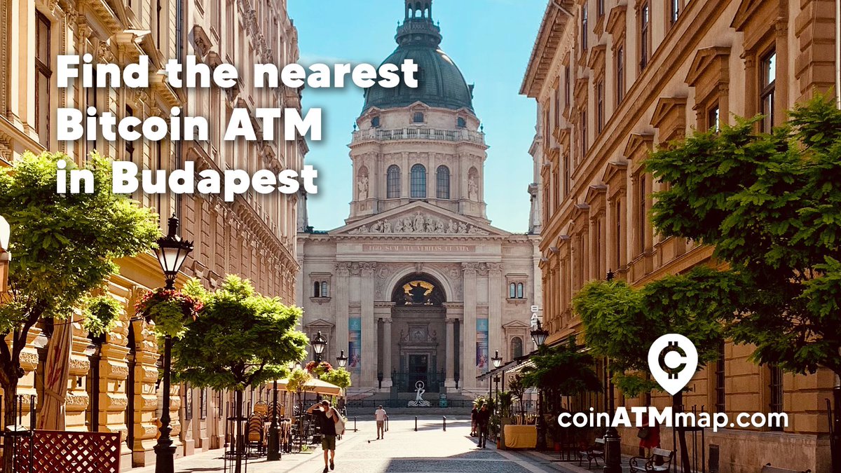 coinatmmap's tweet photo. Find the nearest #Bitcoin ATM in #Budapest by visiting #Coinatmmap (link in bio). https://t.co/T6ZNAauzgF