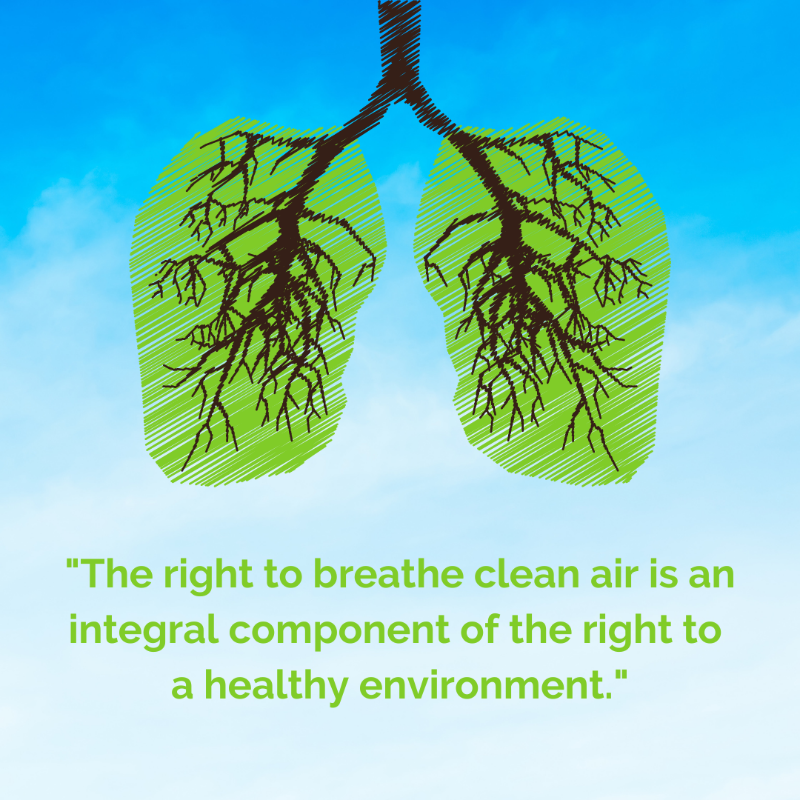 UNEP's tweet photo. “And the right to breathe clean air is an integral component of the right to a healthy environment.”

The historic @UN resolution declaring a healthy environment a universal #HumanRight opens the door for citizens to demand cleaner air. https://t.co/otq2O8ZT5Q https://t.co/XJmYwWClcn