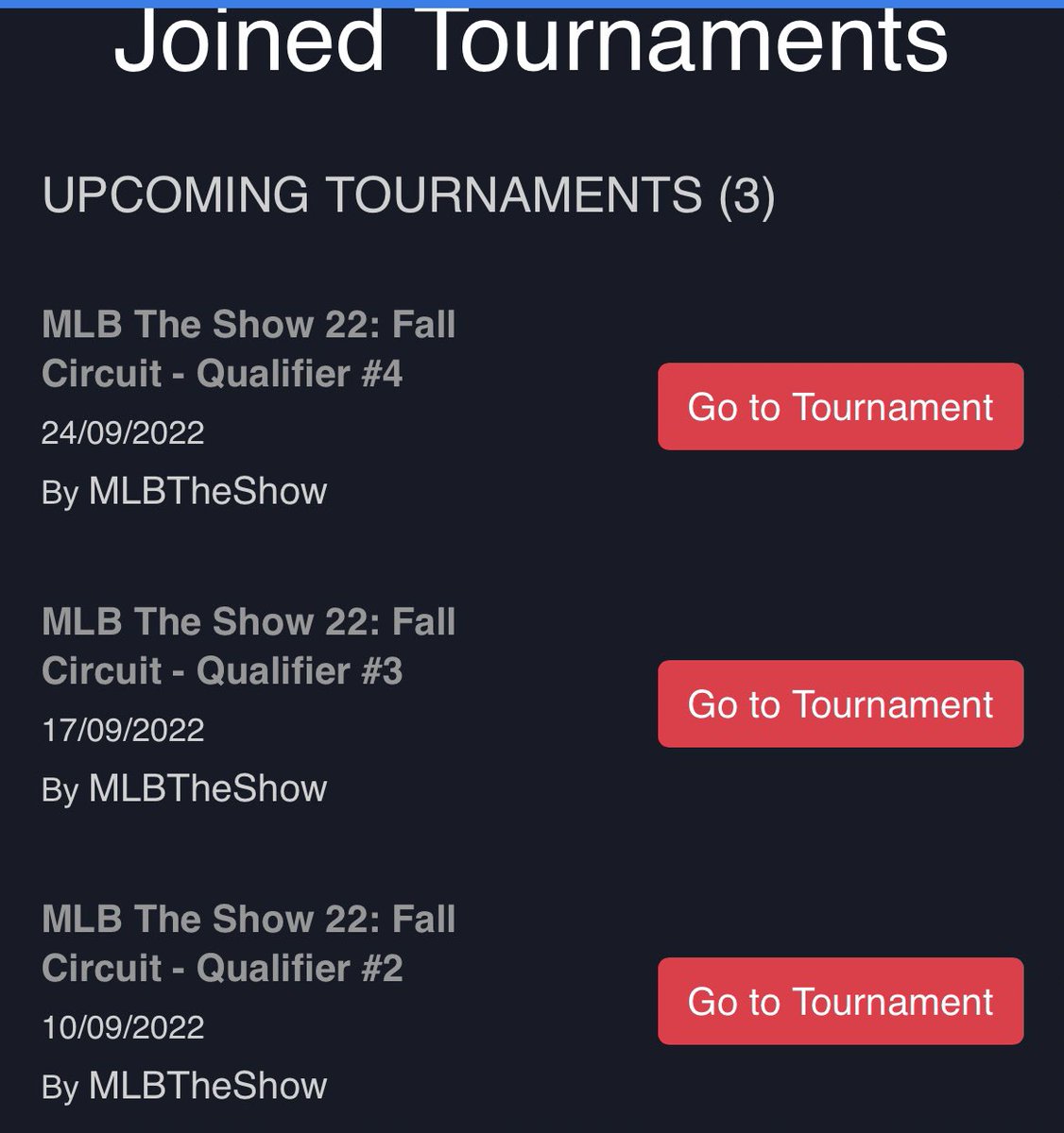 Chowdaheads2's tweet photo. Alright guys!!! We are going in with even more confidence this time. Signed up for 3 qualifiers!! Be there to root me on and as always, lets have fun with it! #fallcircuit #MLBTheShow https://t.co/Uk9Xlqfp0j