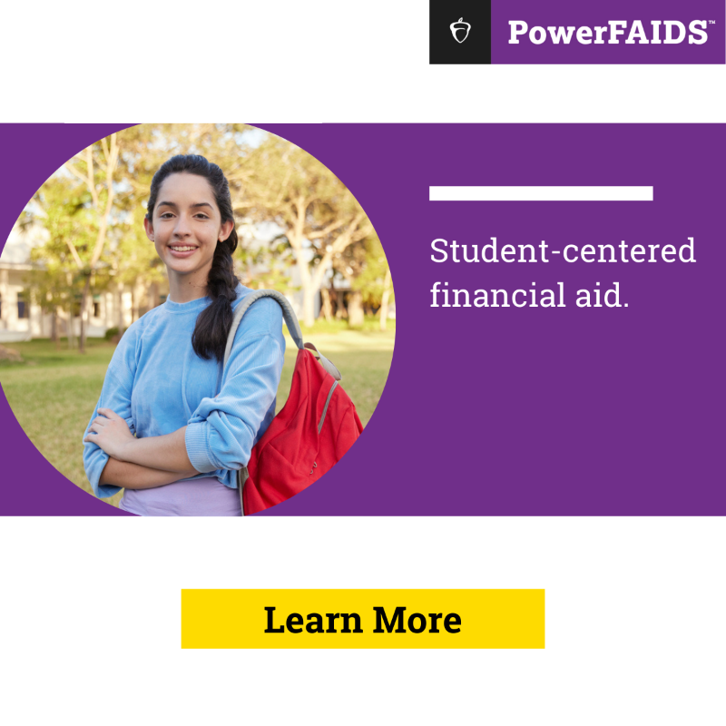 CollegeBoard's tweet photo. Designed with students in mind, PowerFAIDS Cloud automates processing so financial aid can spend more time supporting students through their educational journey.