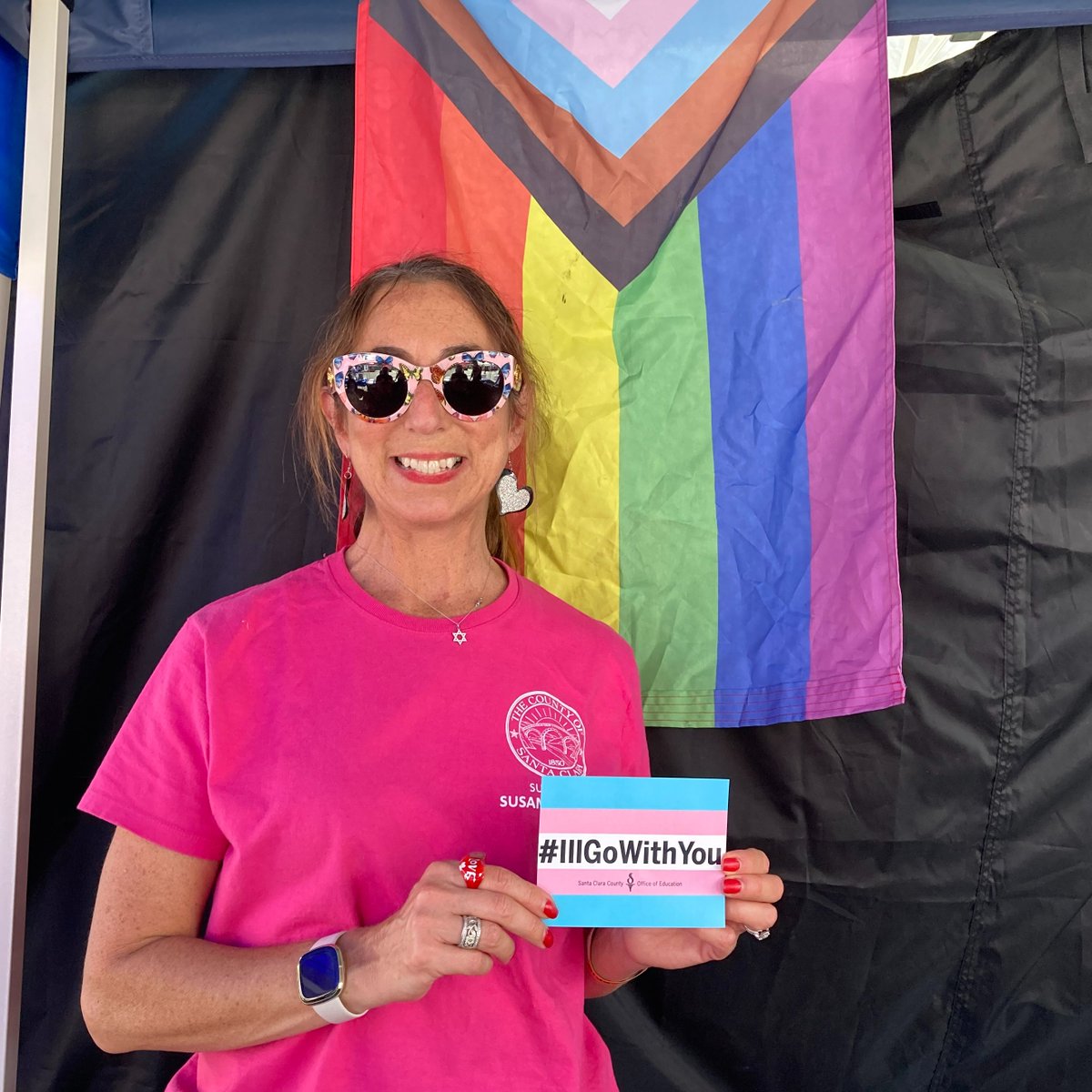 SupEllenberg's tweet photo. During SV Pride a couple weeks ago, @SCCOE was distributing these #IllGoWithYou pledges, a beautiful promise to honor and protect trans folks.

A portion reads, "I pledge to speak up against injustice." I plan to speak up and I invite you to as well.

 https://t.co/Uy8zq9h3P3 https://t.co/7W3nS8rB36