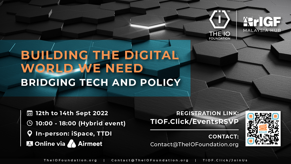 TheIOFoundation's tweet photo. Join us to our upcoming event
BUILDING THE DIGITAL WORLD WE NEED: Bridging Tech and Policy (Hybrid event).
RSVP & Agenda: https://t.co/YLGBVqYgTF https://t.co/EMEsb3D814