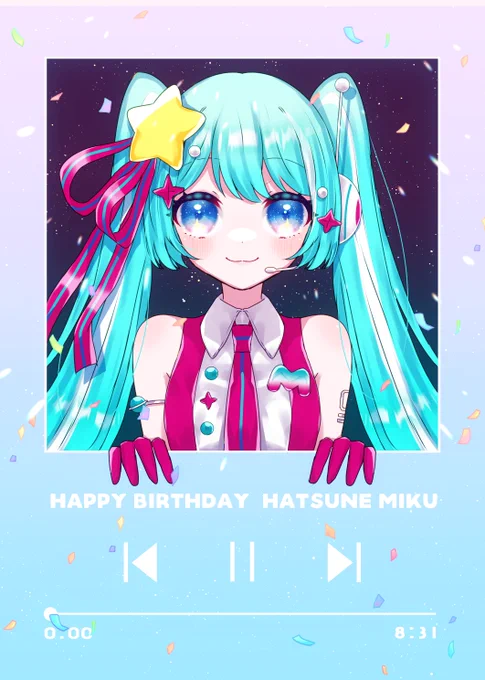 ミクちゃんおたおめ#初音ミク生誕祭2022#初音ミク誕生祭2022 