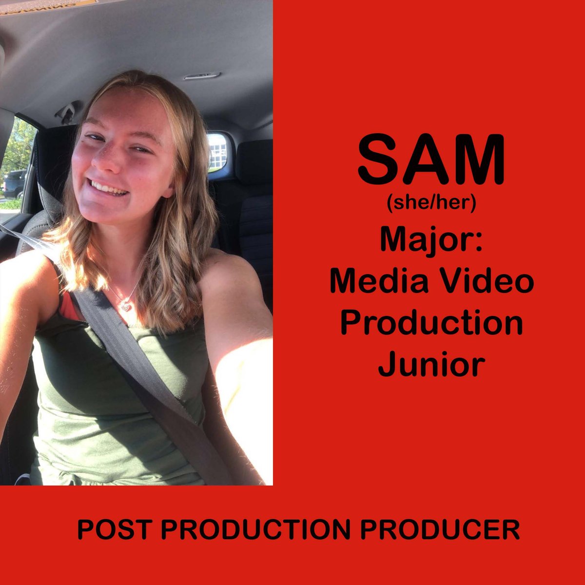ReelDealBSU's tweet photo. last but certainly not least, we have Sam !! she has been in colorguard/winterguard since the 7th grade. https://t.co/UAJBKVZqnb