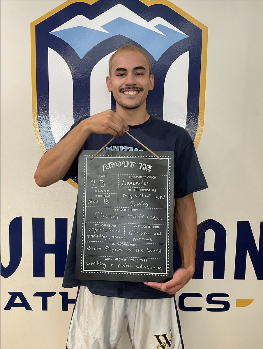 WhitmanMBB's tweet photo. First day of school for our 3 newcomers! First up is @jander1of1 from Vancouver, WA/Walla Walla CC https://t.co/qcih4DcQlD