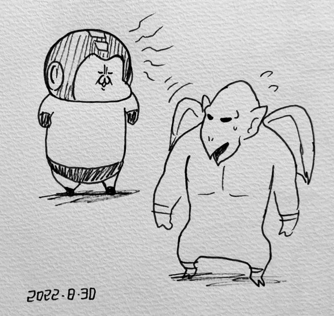レッドアリーマーを威圧で追いやるロックマン 