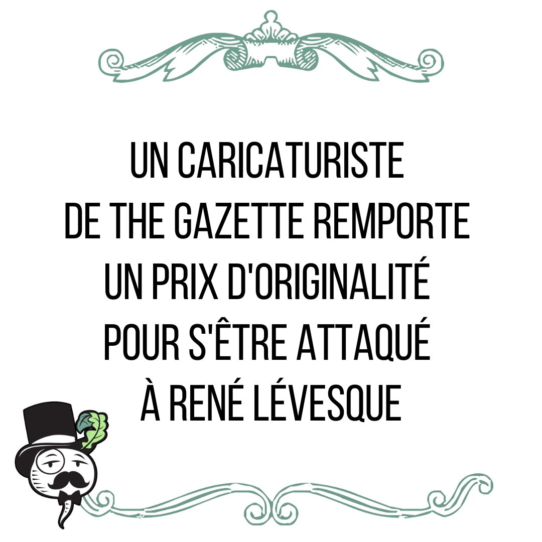 « Ça prend un authentique génie créatif pour imaginer qu'un chien fasse pipi sur la statue d'un homme mort depuis 40 ans, a noté le jury. Imaginez combien de journées de travail ont été nécessaires à la création de ce dessin subtil et ingénieux! » #polqc2022