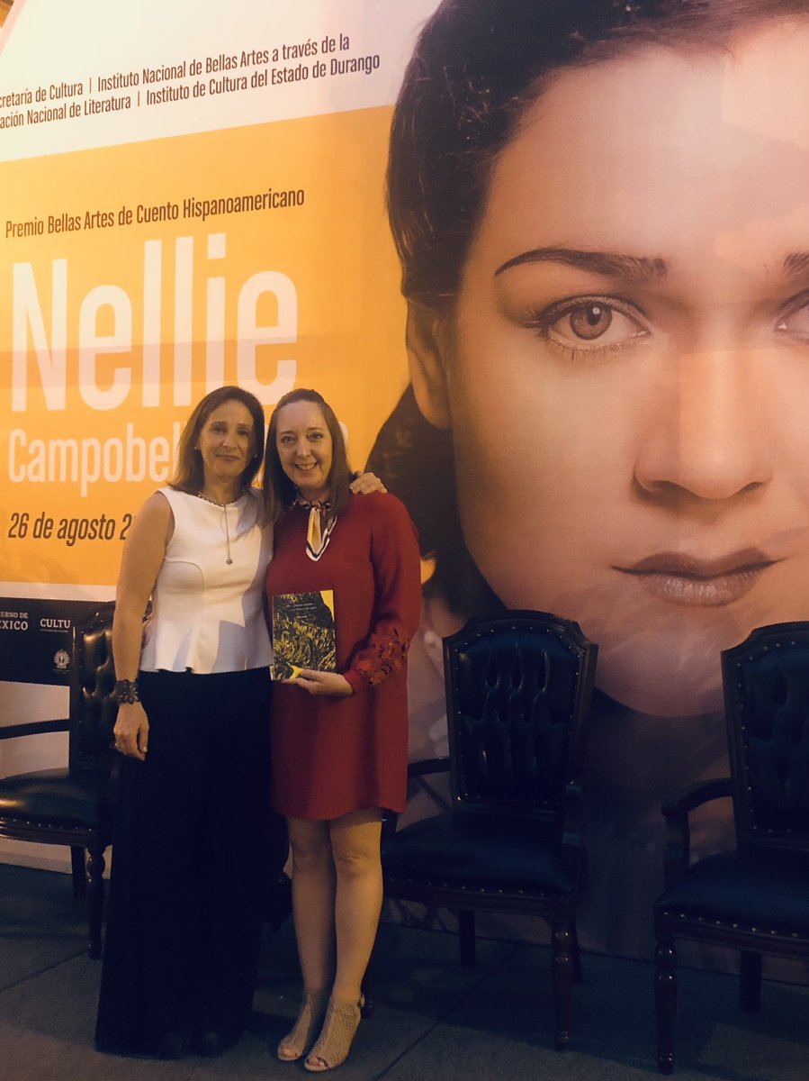 dalovska's tweet photo. Con Alisa Lein ganadora del Premio @bellasartesinba de Cuento Hispanoamericano #Nelliecampobello titulado Nunca miraste un Leon a los ojos? Una lectura Real y mágica, dura y frágil también.. 🇲🇽🇦🇷 https://t.co/wG46cTtfN1