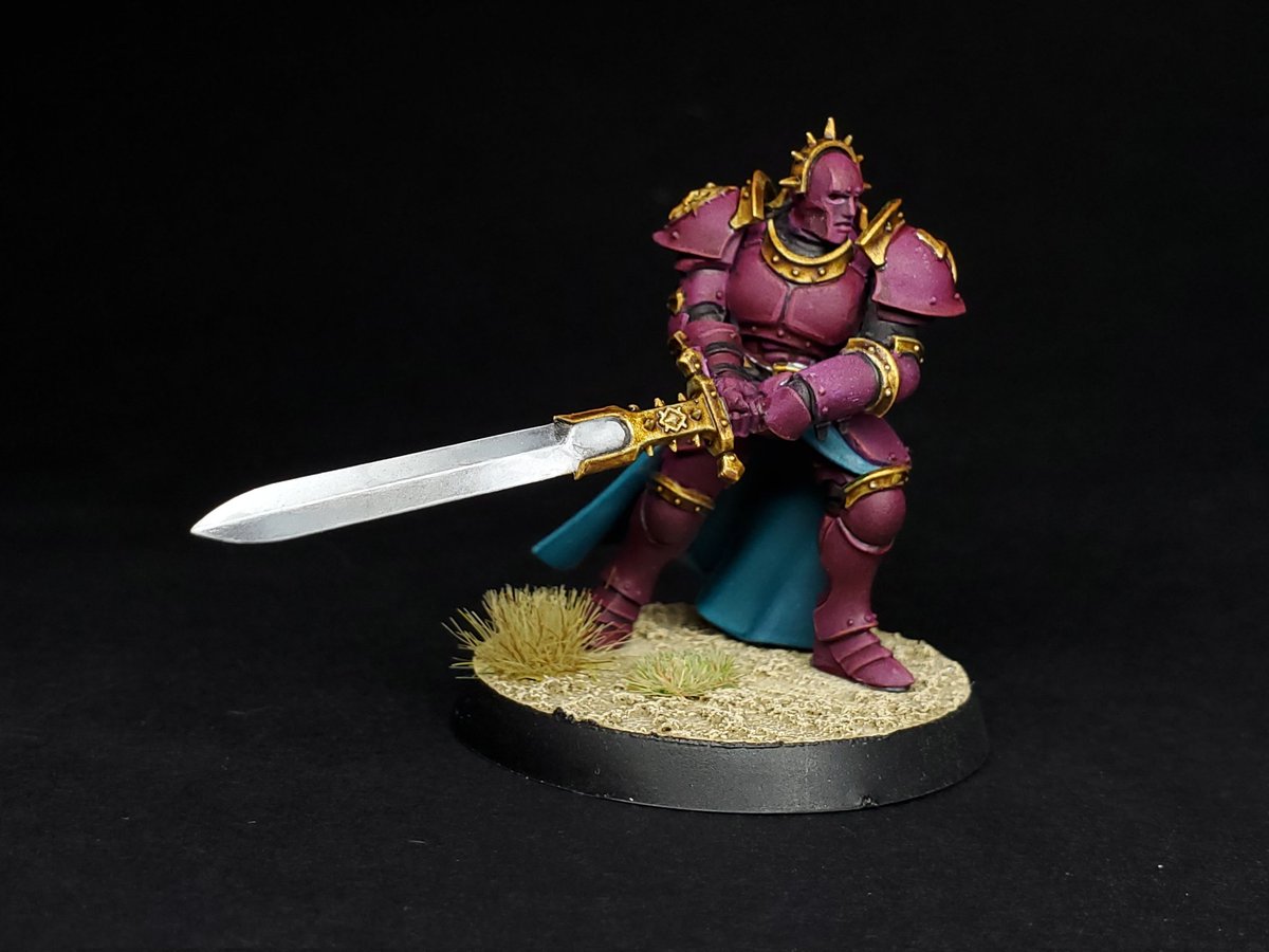 Darcy_Bono's tweet photo. "Speak softly and carry a big sword." - Theodorus Russvelt, Astral Templars Vanquisher.

#paintingwarhammer #warhammer #ageofsigmar #warcry #WarhammerCommunity #stormcasts #paintingminis #miniatures #tabletopgames #wargaming https://t.co/f6SP83FXcq
