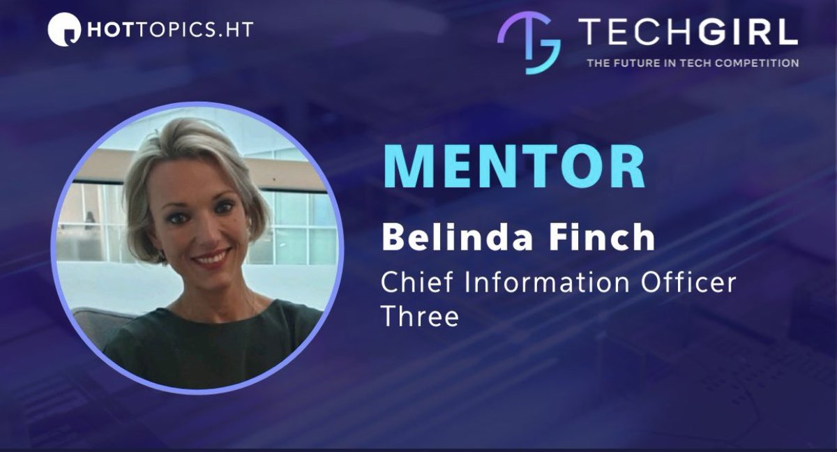 TechGirlEvent's tweet image. We are excited to reveal Belinda Finch of @ThreeUK  as a participating Mentor for one of our winners!

Know a 16-18 girl in the UK who would love this opportunity? Share this link with them, here: hubs.la/Q01jHZks0