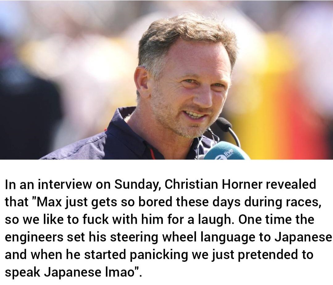f1trollofficial's tweet image. Horner reveals Red Bull mischief during race days
