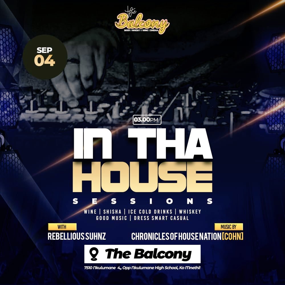 slimt_zw's tweet photo. @RealCOHN_ invading #TheBalcony for the #InThaHouseSessions. Make a date. At exactly 3pm, we press play!
#LetsHouse
#LetLoveForDeepHouseMusicLead https://t.co/eujMR8YaIe