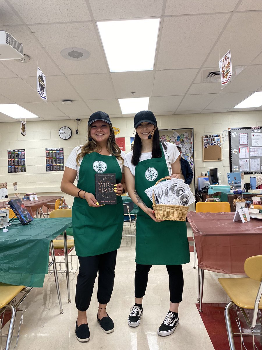 mrsfeirick's tweet photo. Servinβ up some hot reads in our book tasting cafe. βοΈπ https://t.co/mVW1aHF5Vh