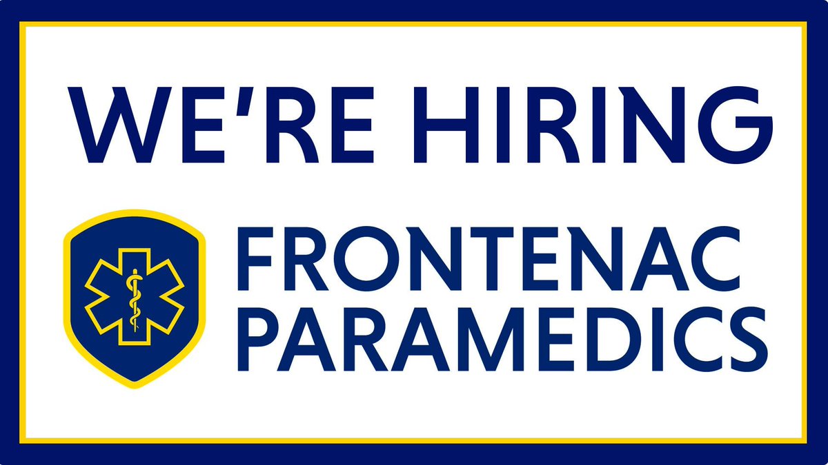FPSParamedics's tweet photo. Come work with us in Frontenac!
Frontenac Paramedics is hiring permanent part-time paramedics (up to 12).
Visit our Careers Section for further details: https://t.co/j2Ke0GIQPj
Interviews will be held over videoconference
#frontenacrecruits #inFrontenac https://t.co/f67v9PpWaE