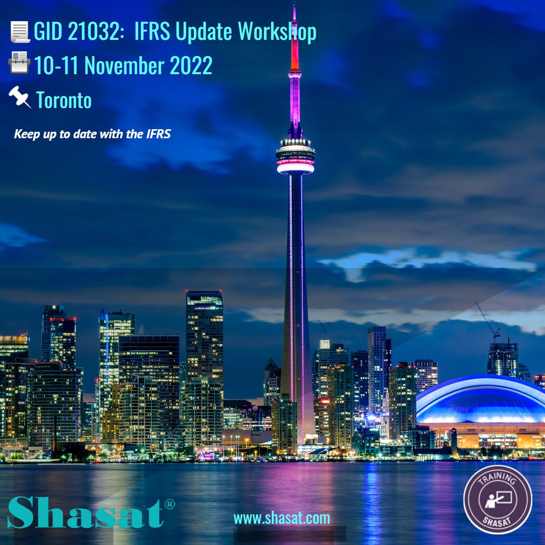 GlobalIFRSdesk's tweet photo. Hey, our IFRS 2-day IFRS Update 2022 workshop has been scheduled for 10-11 November 2022 in Toronto. We have limited seats - book your place now. For more information visit: https://t.co/s8WA6OaHW6
#IFRSUpdate2022, #Canada, #Toronto #IFRSTraining #cpa #auditor #trainingcourses https://t.co/oYNFUjJ2CI
