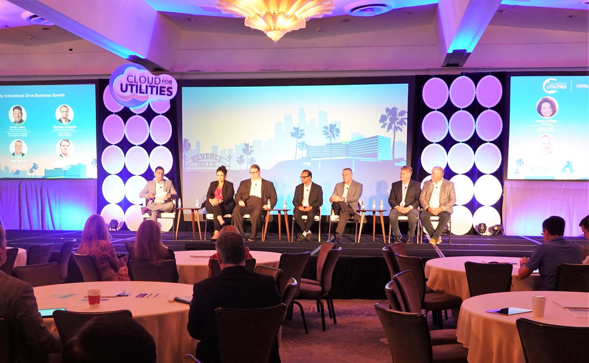 cloud4utilities's tweet photo. Kicking off Day 2 with a fantastic panel in which @IBM brought together three #utilities leading the way in innovation in the industry. Thanks to @DTE_Energy, @TampaElectric &amp; @NextEraEnergyR for joining today! #innovation #cloudtechnology #cloudsolutions #digitalcloudsummit22 https://t.co/KPdx8Ljiid