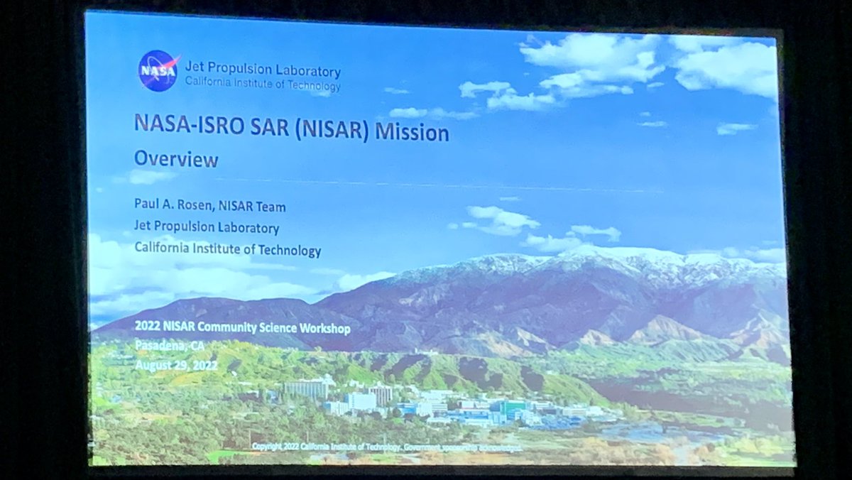 SARevangelist's tweet photo. ‼️#NISAR Workshop‼️
NISAR Project Scientist @parosey is providing a summary of the mission right now. A truly integrated effort of @nasa &amp; @isro. Always exciting to hear about the latest on the mission directly from the source 😀.
#GoldenAgeOfSAR #NISARScience22 https://t.co/AJi7YBFerj