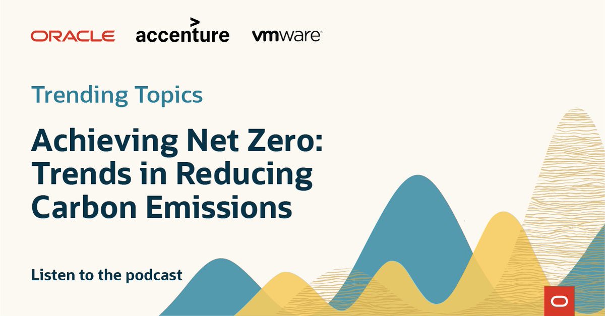 BroeckDan's tweet photo. Hear experts from Accenture and VMware discuss the most pressing sustainability trends and how companies can achieve #NetZero on the latest episode of @Oracle Trending Topics. https://t.co/zvAkTCOzAr https://t.co/xXjLq6fRiB