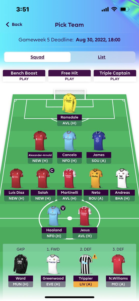 FplGossip's tweet photo. @FplRates @OfficialFPL Should I sell James?? https://t.co/kYKf5o0JOF
