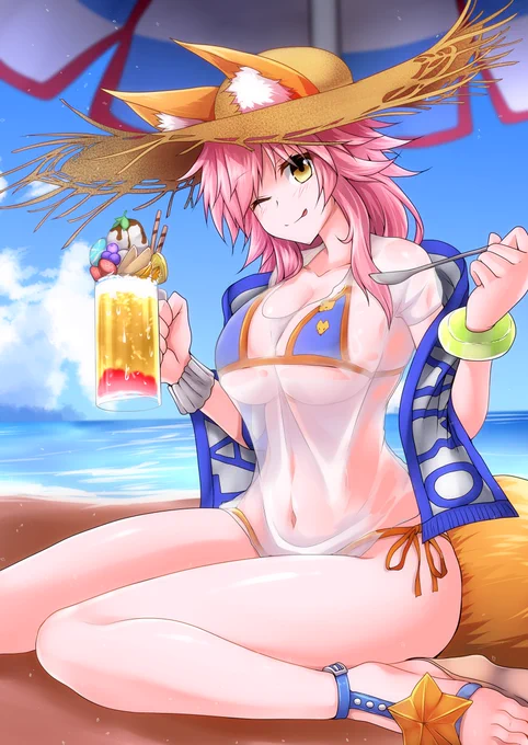 少し前に依頼で初めて描いたFGOの水着玉藻。FGO全く知らいないけど好みのキャラが多そうです。でも前に友人に「おすすめだけど、おすすめしない」と言われました。「?」 