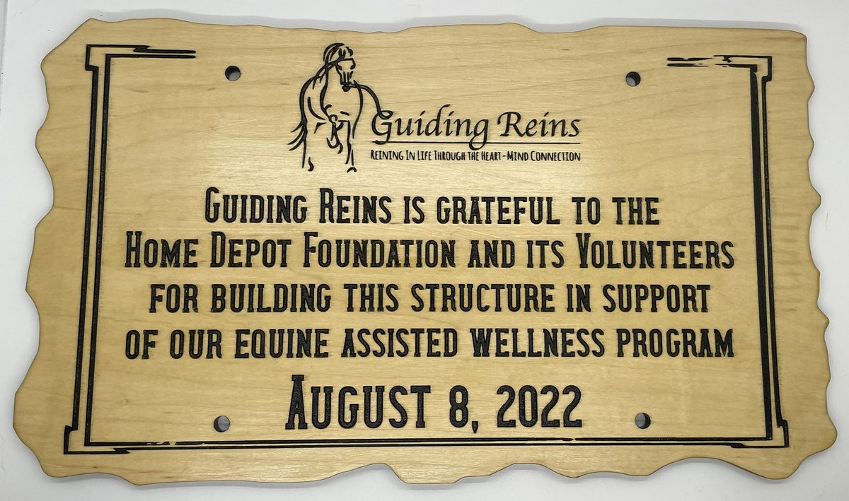 This sign was made for the wonderful folks at Guiding Reins. Always a pleasure to work with them! #guidingreins #laserengraving  #omtechlaser #maple #lasercut #sign