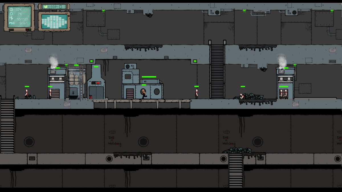 Some gameplay screenshots from Nullsystem

#screenshotsaturday #indiegame #roguelike #games  #videogames  #indie #steam #platformer
#postapocalypse #Bunker