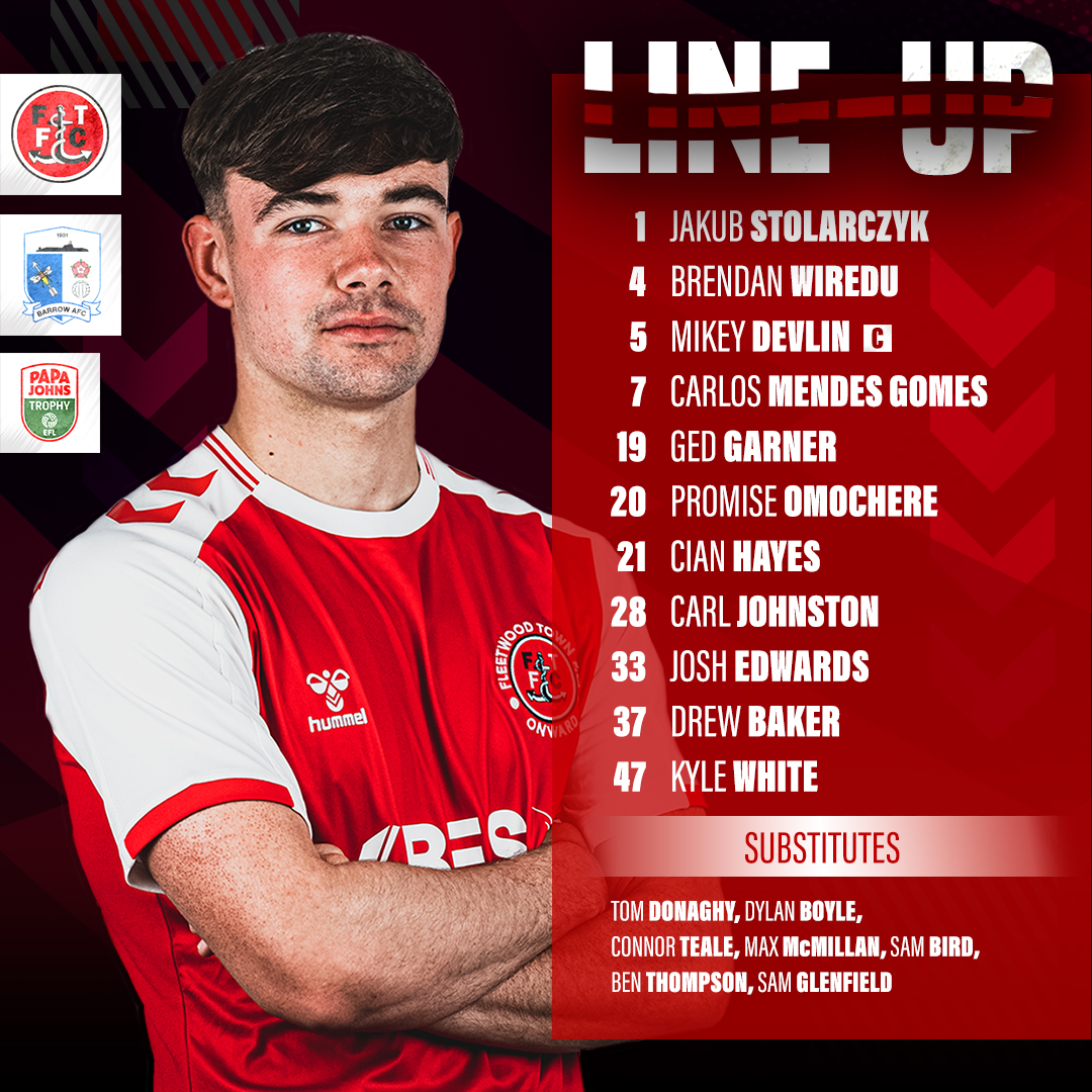 𝗛𝗲𝗿𝗲'𝘀 𝗵𝗼𝘄 𝘁𝗵𝗲 𝗖𝗼𝗱𝘀 𝗹𝗶𝗻𝗲-𝘂𝗽 𝘁𝗼𝗻𝗶𝗴𝗵𝘁! 📰

▪️Devlin captains the side &amp; makes #ftfc debut 
▪️J.Edwards &amp; White also make their first starts
▪️Stolarczyk is back between the sticks

#OnwardTogether