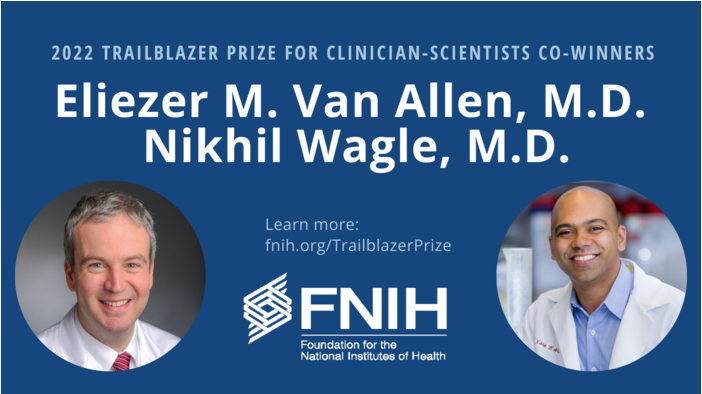 Sometimes you open your email and you find a really happy surprise like an announcement about how great @VanAllenLab is. Is there an acceptance speech? If so, can I introduce you - I have plenty of stories... Congratulations! @NIH @FNIH_Org