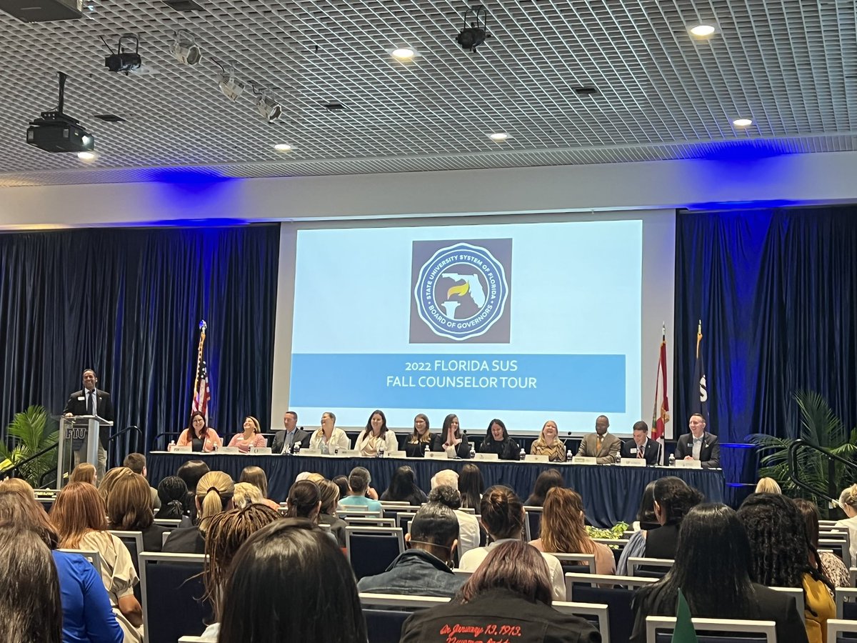 HE_Decoded's tweet photo. The SUS Tour kicked off today at @FIU! Thank you to @je_glassman for hosting a great program and to all the Directors for their presentations! #CollegeAdmissions #HigherEd #HEDecoded https://t.co/JCuk2kwbrz