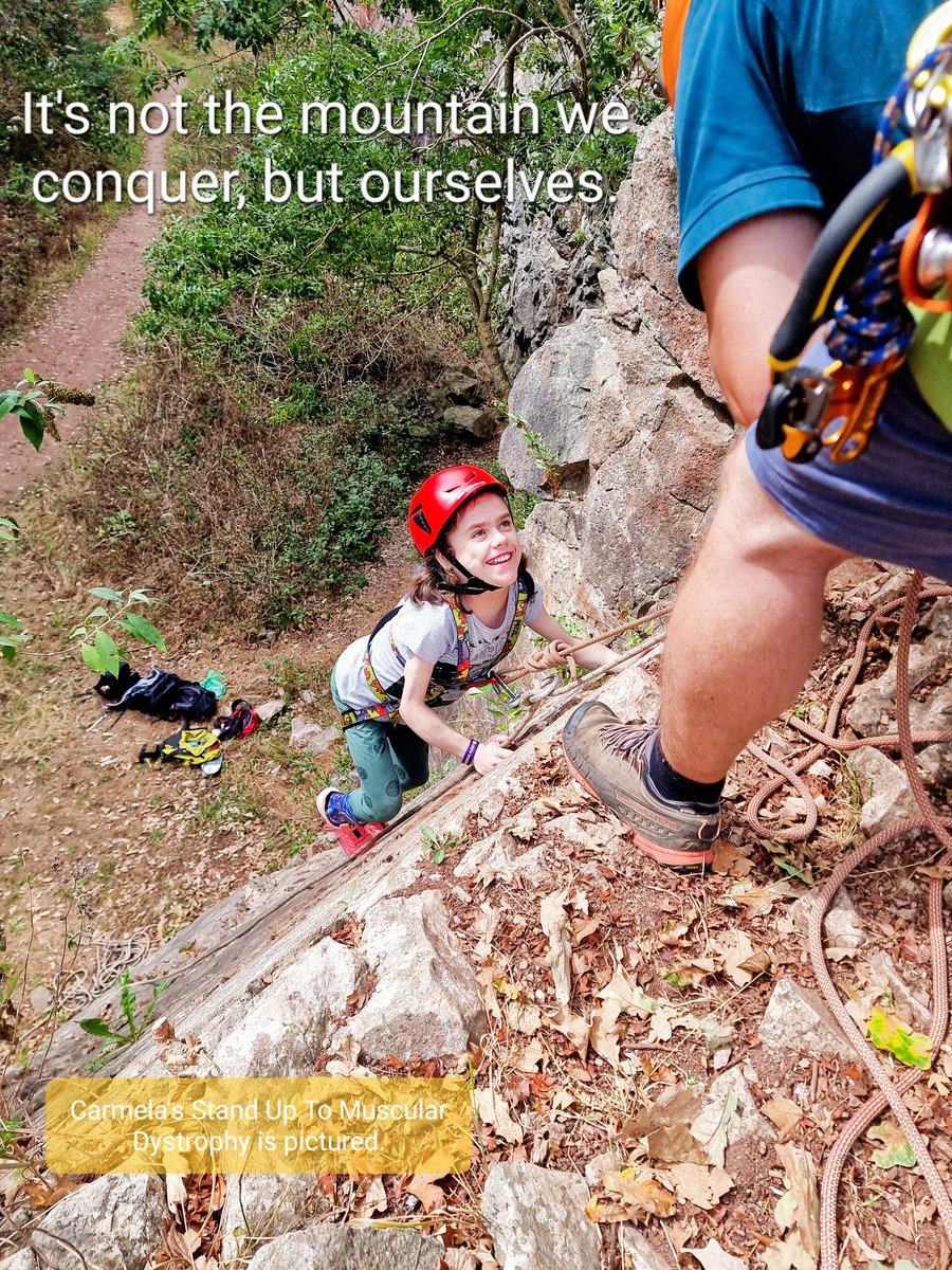 Cure4Carmela's tweet photo. Be brave and seek adventure.
Better off Adventures
#musculardystrophy #progressivecondition #wallclimbing #inspirationalquotes #disability #challengeyourself @MDUK_News @ndawards @WellChild @ChildofBritain @PrideofSport @wellsjournal @VisitSomerset #betteroffadventures https://t.co/nMYl1IOuZs