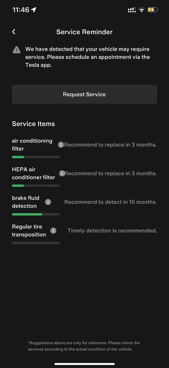 JayinShanghai's tweet image. New Tesla iOS App 4.12.0 there’s a hidden feature in China.

"Service reminder”
Click "Service" - "Service reminder" in the App to view the service items status.

#update #tesla #teslachina @elonmusk @Tesla $TSLA