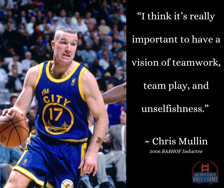 BayAreaSportHOF's tweet photo. When it comes to thriving in life, BASHOF 2006 Inductee and NBA basketball legend Chris Mullin, knows it’s all about team work. 🙌🏼 @warriors
#BASHOF #basketball #chrismullin #sfwarriors #sanfrancisco #goldenstatewarriors #nba #DubNation #WarriorsGround https://t.co/kUQCfyvdGE