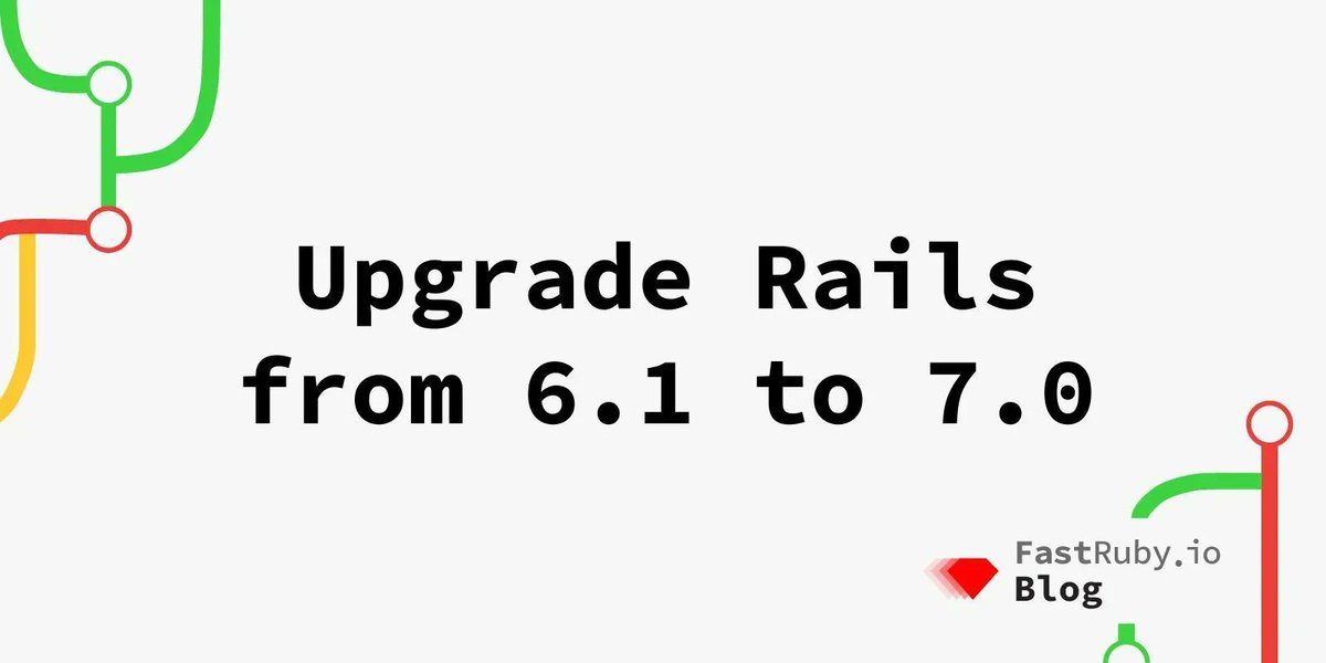 fastrubyio's tweet image. Stuck in Rails 6.1? Fret not! We wrote a handy step by step guide to upgrade to Rails 7.0. Don&apos;t have time to DIY it? We can help!  go.fastruby.io/rse 

#Rails61 #Rails7 #RailsUpgrade