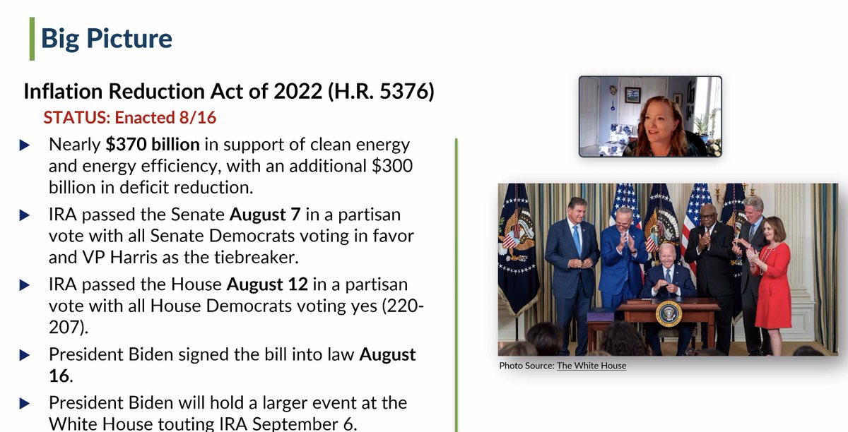 AnnDyl CEO, Kara Saul Rinaldi, answered dozens of questions from <a href="/JoinBPA/">Building Performance Association</a> members at today's #InflationReductionAct webinar. AnnDyl provides policy education &amp; member mobilization services to ensure member voices are heard by elected officials. anndyl.com/services/polic…