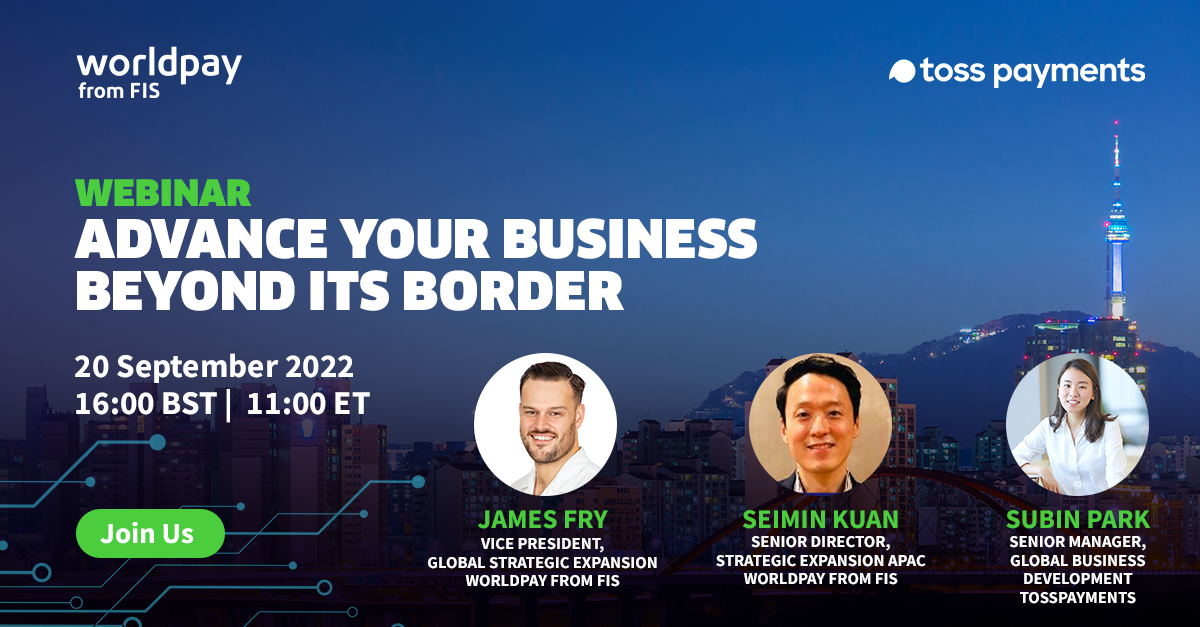 Worldpay_Global's tweet photo. Join our webinar with Tosspayments: Advance your business beyond its borders, to learn about the #payments trends and hear how we can help you to expand your #business beyond your borders into #SouthKorea! Sign up: https://t.co/6xjGFyrr8n
#GeoExpansion https://t.co/60lKtjG4Xe