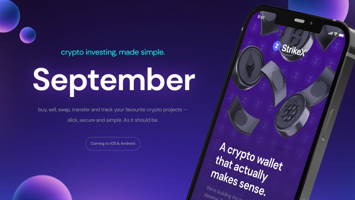 TradeStrikeBVI's tweet photo. September launch confirmed! 🤩 Turn on notifications for the exact date and further updates...

Join our Discord 👇
https://t.co/5DhH5lpgyt

#StrikeX #CryptoWallet https://t.co/Pq5P7U5yQ1